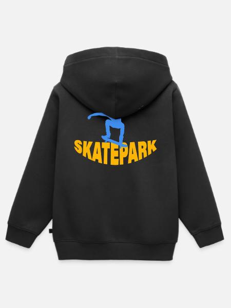 SKATEPARK - Kinder Premium Organic Zip Hoodie - Schwarz