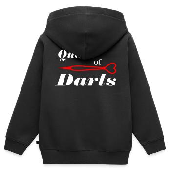 Darts Dart - Kinder Premium Organic Zip Hoodie - Schwarz - Hinten - AI Model Kid Male (0cm)