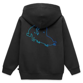 Bob fahren Bobbahn Bob Zweierbob Damen Bobsport - Kinder Premium Organic Zip Hoodie - Schwarz - Hinten - AI Model Kid Male (0cm)