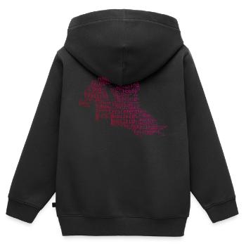 Bobsport Bob Bob fahren Damen Herren Zweierbob - Kinder Premium Organic Zip Hoodie - Schwarz - Hinten - AI Model Kid Male (0cm)