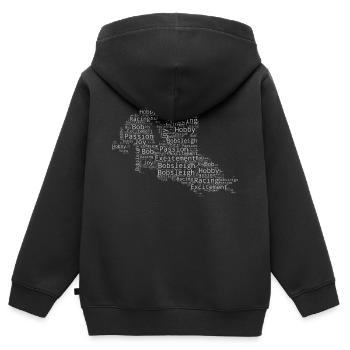 Zweierbob Bob fahren Herren Bobsport Bob Bobbahn - Kinder Premium Organic Zip Hoodie - Schwarz - Hinten - AI Model Kid Male (0cm)