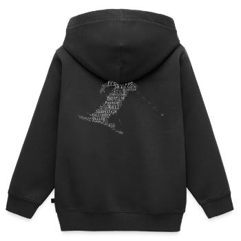 Ski Freestyle Ski Jumping Slopestyle Herren - Kinder Premium Organic Zip Hoodie - Schwarz - Hinten - AI Model Kid Male (0cm)
