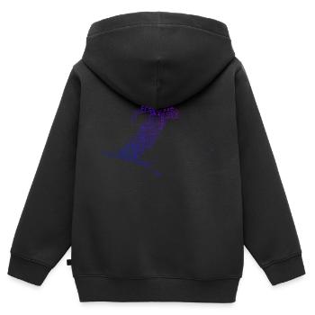 Freestyle Ski Herren Slopestyle Ski Jumping - Kinder Premium Organic Zip Hoodie - Schwarz - Hinten - AI Model Kid Male (0cm)
