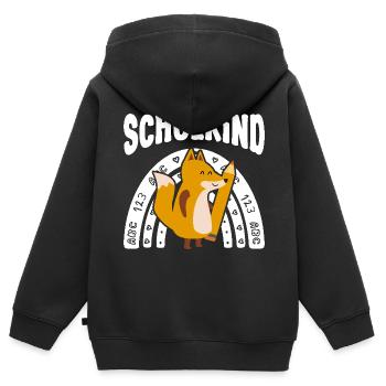 Enfant scolaire 2026 - Inscription en première année - Süßer - Sweat Premium à capuche zippé enfant bio - noir - Dos - AI Model Kid Male (0cm)