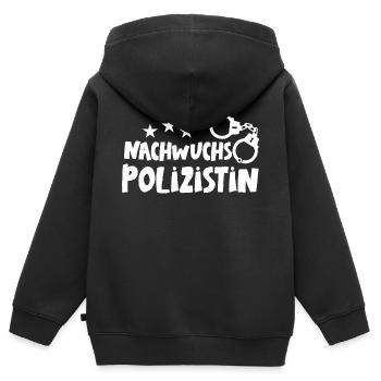 Nachwuchs Polizist Nachwuchs Polizistin Polizeiaut - Kinder Premium Organic Zip Hoodie - Schwarz - Hinten - AI Model Kid Male (0cm)