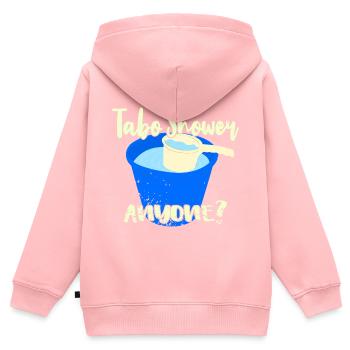 Tabo Shower Anyone? - Kids Premium Organic Zip-up Hoodie - rose - Back - AI Model Kid Female (0cm)