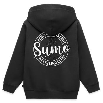 Schwergewicht Unite Sumo Wrestling Club - Kinder Premium Organic Zip Hoodie - Schwarz - Hinten - AI Model Kid Male (0cm)