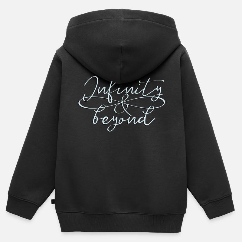 Vennskap symbol infinity symbol Infinity - Hettegenser Premium med glidelås barn økologisk - svart