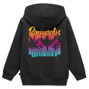 Piriápolis Uruguay - Kinder Premium Organic Zip Hoodie - Schwarz - Hinten - AI Model Kid Male (0cm)