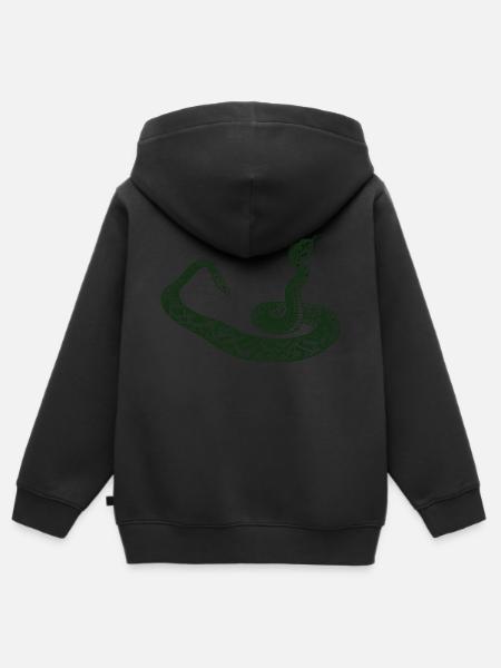 Klapperschlange - Kinder Premium Organic Zip Hoodie - Schwarz