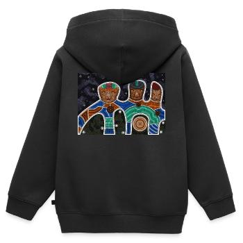 Friendship - Kids Premium Organic Zip-up Hoodie - black - Back - AI Model Kid Male (0cm)