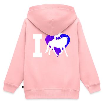 Balance Exercises Equestrian Gymnastics Vaulting - Kids Premium Organic Zip-up Hoodie - rose - Back - AI Model Kid Female (0cm)