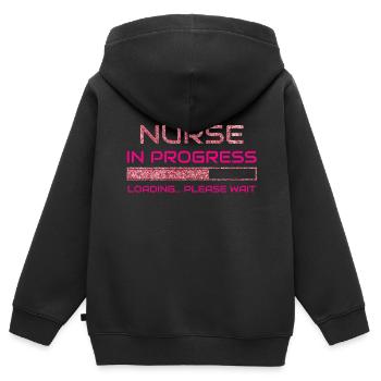 Nurse - Kinder Premium Organic Zip Hoodie - Schwarz - Hinten - AI Model Kid Male (0cm)