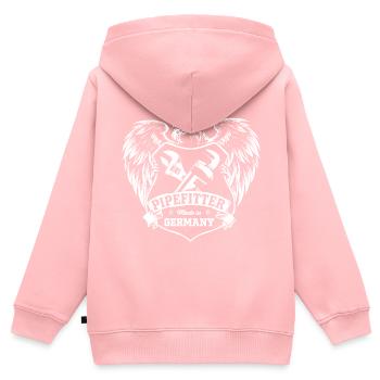 Installateur Wappen - Kinder Premium Organic Zip Hoodie - Rosa - Hinten - AI Model Kid Female (0cm)