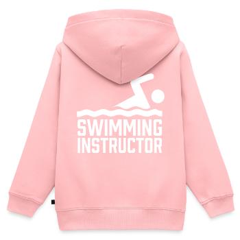 Schwimmlehrer Schwimmen Schwimmtrainer Schwimmkurs - Kinder Premium Organic Zip Hoodie - Rosa - Hinten - AI Model Kid Female (0cm)