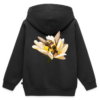 Fleißige Biene - Kinder Premium Organic Zip Hoodie - Schwarz - Hinten - AI Model Kid Male (0cm)