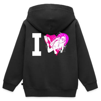 Diver Diving Hommes Scuba Diver Diver - Sweat Premium à capuche zippé enfant bio - noir - Dos - AI Model Kid Male (0cm)
