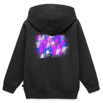 Coloris - Sweat Premium à capuche zippé enfant bio - noir - Dos - AI Model Kid Male (0cm)