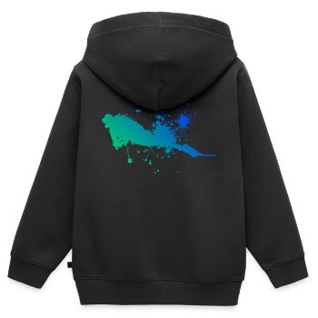 Scuba Diver Scuba Diving Diver Scuba Diver - Sweat Premium à capuche zippé enfant bio - noir - Dos - AI Model Kid Male (0cm)