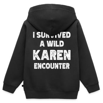 Karen Meme Karens Karen Quote Anti Karen - Kids Premium Organic Zip-up Hoodie - black - Back - AI Model Kid Male (0cm)