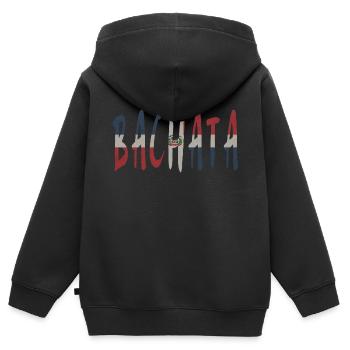 BACHATA RD - Kinder Premium Organic Zip Hoodie - Schwarz - Hinten - AI Model Kid Male (0cm)