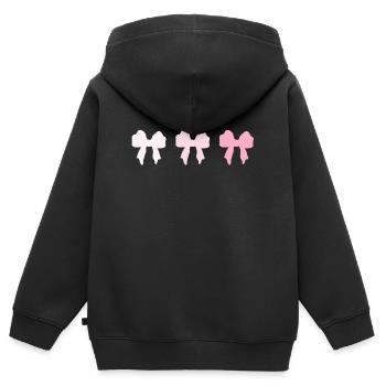 Ballet idée cadeau ruban rose silhouette - Sweat Premium à capuche zippé enfant bio - noir - Dos - AI Model Kid Male (0cm)
