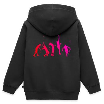 Tennis spielen Tennisspielen Tennisspieler - Kinder Premium Organic Zip Hoodie - Schwarz - Hinten - AI Model Kid Male (0cm)