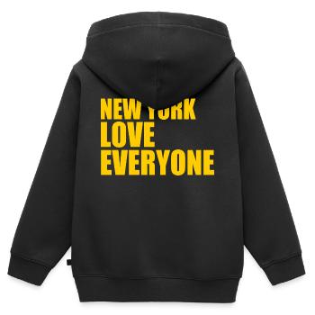 New york - Kinder Premium Organic Zip Hoodie - Schwarz - Hinten - AI Model Kid Male (0cm)