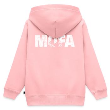 mofa shirt - Kinder Premium Organic Zip Hoodie - Rosa - Hinten - AI Model Kid Female (0cm)