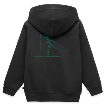 Ski de fond Classique Ski de fond Ski de fond Patinage - Sweat Premium à capuche zippé enfant bio - noir - Dos - AI Model Kid Male (0cm)