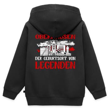 Oberhausen Der Geburtsort Von Legenden - Kinder Premium Organic Zip Hoodie - Schwarz - Hinten - AI Model Kid Male (0cm)