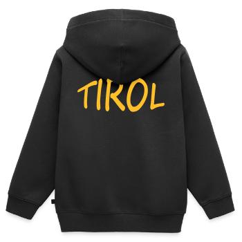 TIROL - Kinder Premium Organic Zip Hoodie - Schwarz - Hinten - AI Model Kid Male (0cm)