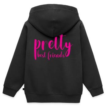 pretty best friends - Kinder Premium Organic Zip Hoodie - Schwarz - Hinten - AI Model Kid Male (0cm)
