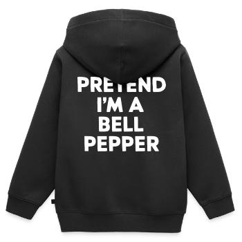 Paprika Geschenk - Kinder Premium Organic Zip Hoodie - Schwarz - Hinten - AI Model Kid Male (0cm)