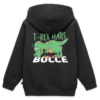 Lyonnaises - Sweat Premium à capuche zippé enfant bio - noir - Dos - AI Model Kid Male (0cm)