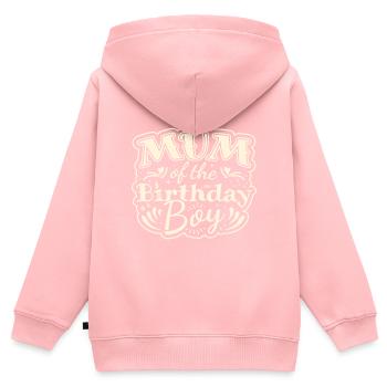 MUM OF THE BIRTHDAY BOY - BIRTHDAY PARTY - Kids Premium Organic Zip-up Hoodie - rose - Back - AI Model Kid Female (0cm)