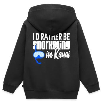 Kauai Schnorcheln - Kinder Premium Organic Zip Hoodie - Schwarz - Hinten - AI Model Kid Male (0cm)
