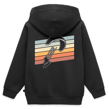 Kitesurfer Kitesurf Kitesurf - Sweat Premium à capuche zippé enfant bio - noir - Dos - AI Model Kid Male (0cm)