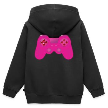 Controller - Kids Premium Organic Zip-up Hoodie - black - Back - AI Model Kid Male (0cm)