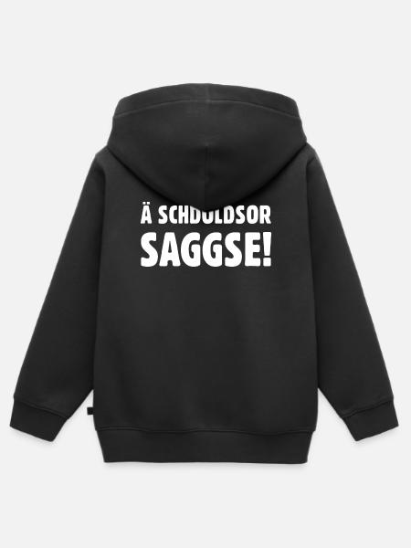 Ä schdoldsor Saggse! - Kinder Premium Organic Zip Hoodie - Schwarz