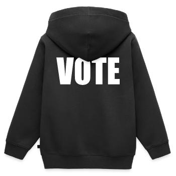 Vote - Sweat Premium à capuche zippé enfant bio - noir - Dos - AI Model Kid Male (0cm)