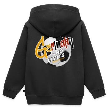 Germany no limits Fussball Fussballspiel - Kinder Premium Organic Zip Hoodie - Schwarz - Hinten - AI Model Kid Male (0cm)