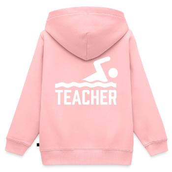 SCHWIMMLEHRER Schwimmen Schwimmtrainer Schwimmkurs - Kinder Premium Organic Zip Hoodie - Rosa - Hinten - AI Model Kid Female (0cm)