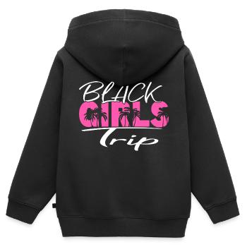 Black Girls Trip - Kinder Premium Organic Zip Hoodie - Schwarz - Hinten - AI Model Kid Male (0cm)