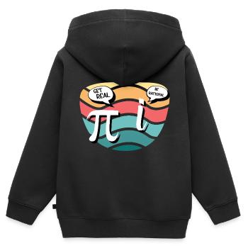 Mathe Humor Pi vs. imaginäre Zahl - Kinder Premium Organic Zip Hoodie - Schwarz - Hinten - AI Model Kid Male (0cm)