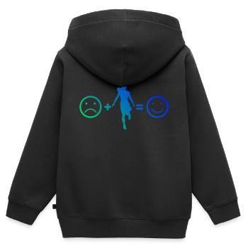 Shuffle Dance Shuffle Girl Shuffle pour hommes - Sweat Premium à capuche zippé enfant bio - noir - Dos - AI Model Kid Male (0cm)