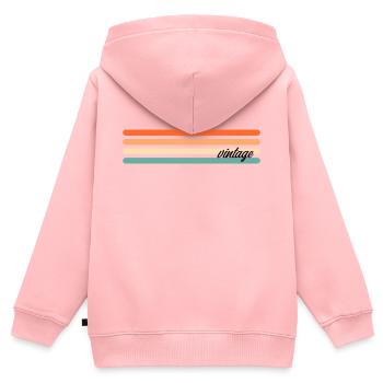 vintage stripes - Kids Premium Organic Zip-up Hoodie - rose - Back - AI Model Kid Female (0cm)