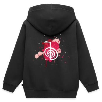 Reiki Geschenkidee | Reiki Heilungen Reiki-Meister - Kinder Premium Organic Zip Hoodie - Schwarz - Hinten - AI Model Kid Male (0cm)