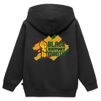 Black History Month Black History - Kinder Premium Organic Zip Hoodie - Schwarz - Hinten - AI Model Kid Male (0cm)