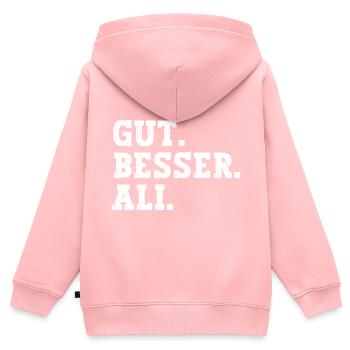 Gut Besser Ali Lustiger Spruch Name Ali - Kinder Premium Organic Zip Hoodie - Rosa - Hinten - AI Model Kid Female (0cm)